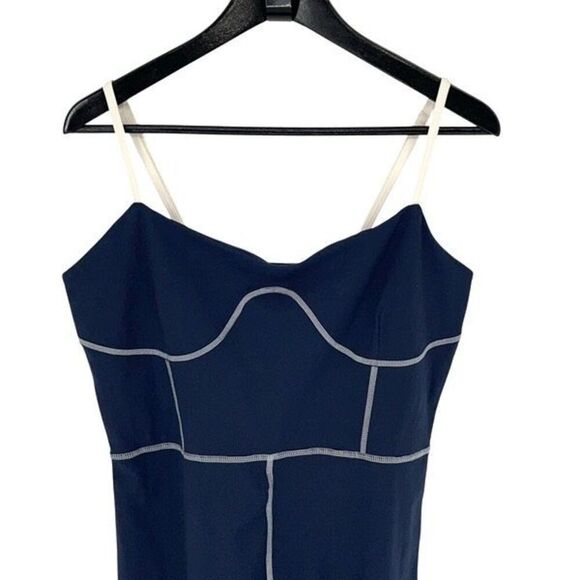 WeWoreWhat Womens Silhouette Ankle Flare One-Piece Athletic Jumpsuit Navy XL - Picture 3 of 13